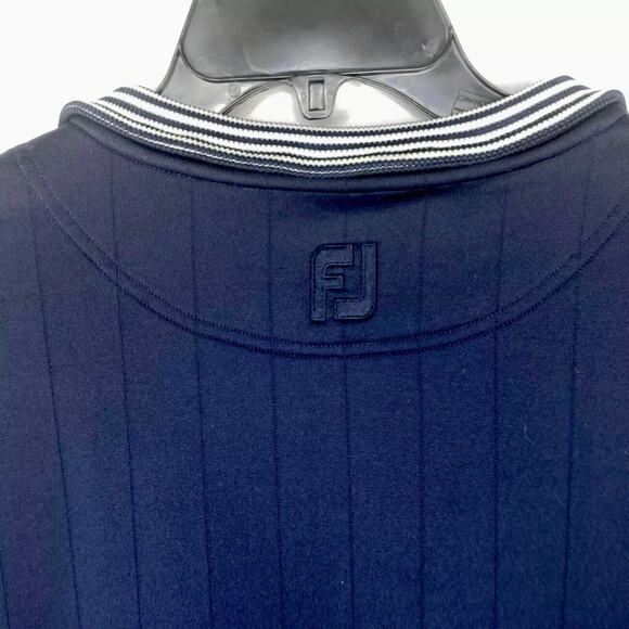 Footjoy Large Mens Blue Golf Longsleeve Pullover Gathered Waist Collared Casual - Picture 5 of 9